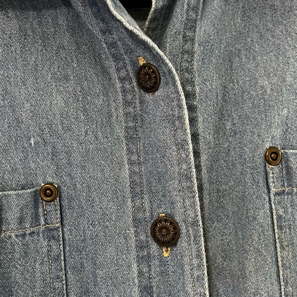 Robbie Bee Light Blue Denim Shirt Dress - Picture 4 of 9